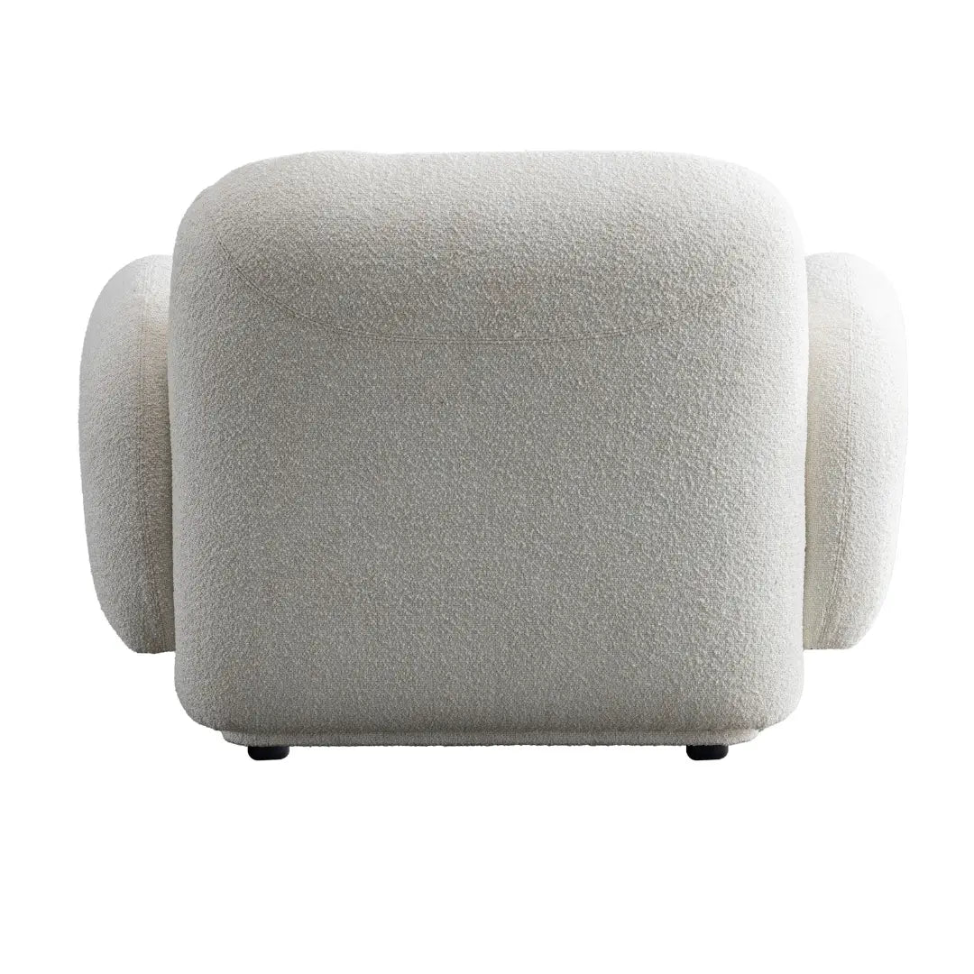 Gray textured armchair on a white background