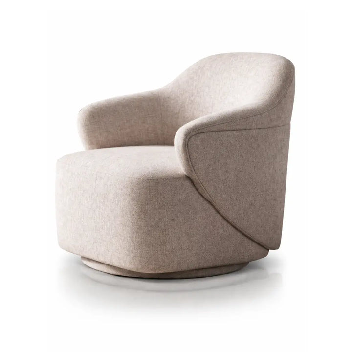 Beige armchair on a white background