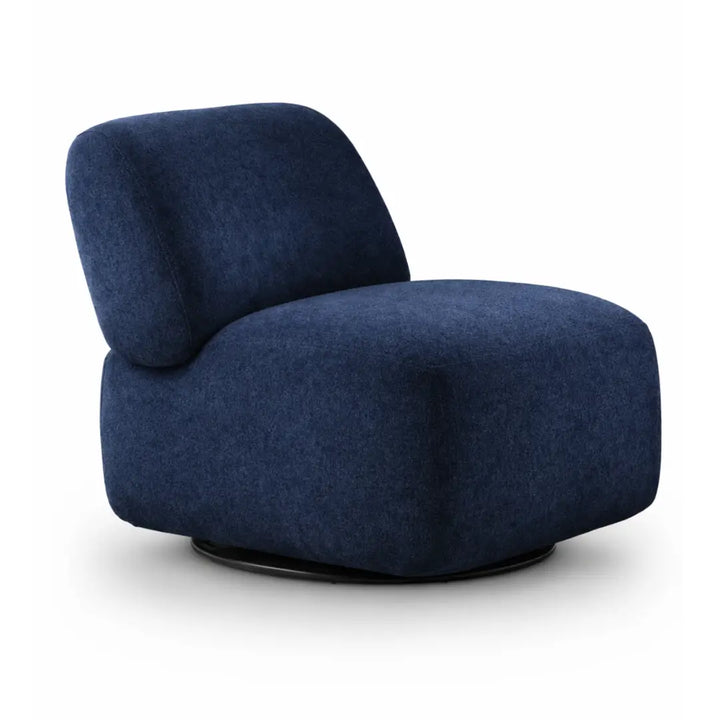 Blue armchair on a white background