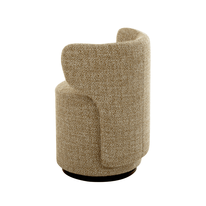 Beige textured armchair on a white background