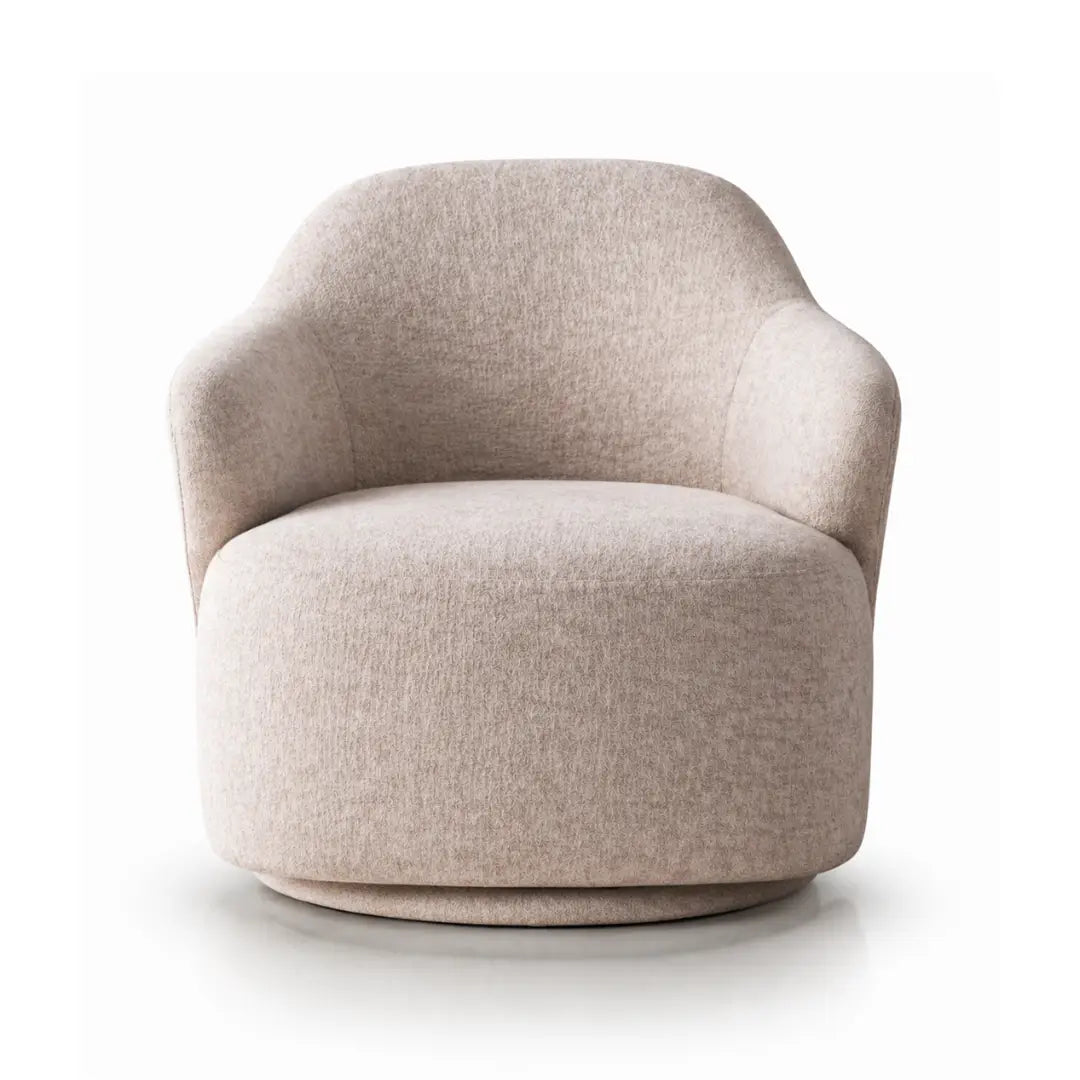 Beige armchair on a white background
