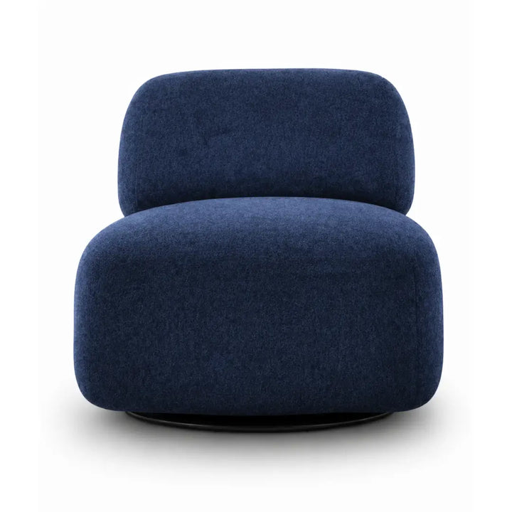 Blue armchair on a white background