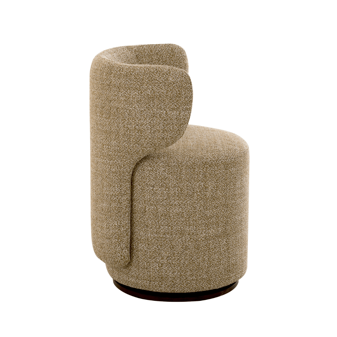 Beige swivel chair on a white background