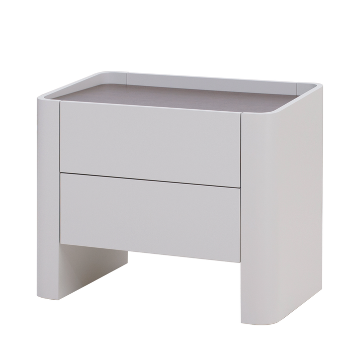 White cabinet with a drawer on a white background