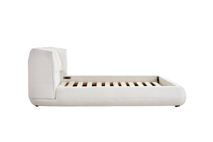 White bed frame on a white background