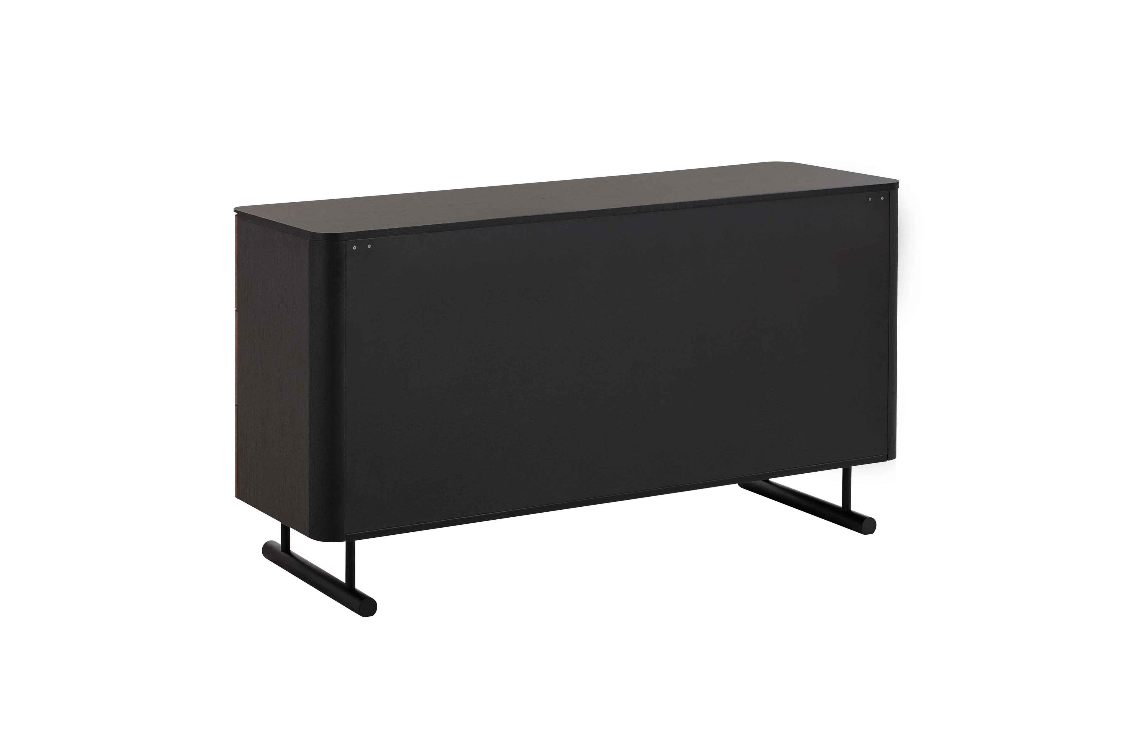 Black rectangular object on a white background