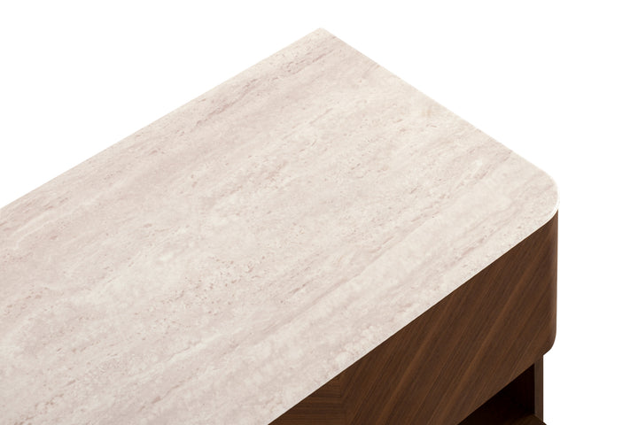 Mattress with wooden base on a white background