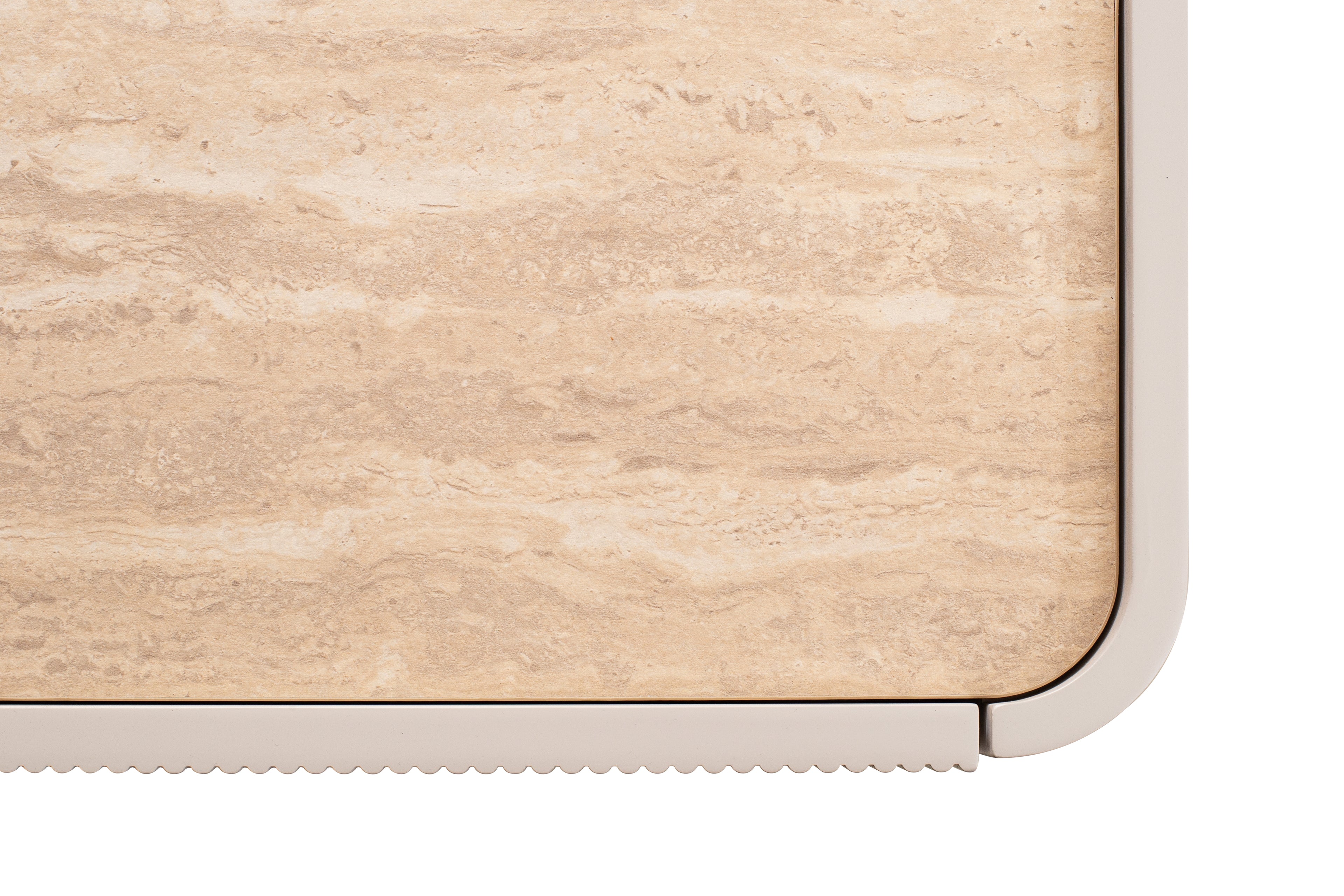 Close-up of a wooden surface with a white border