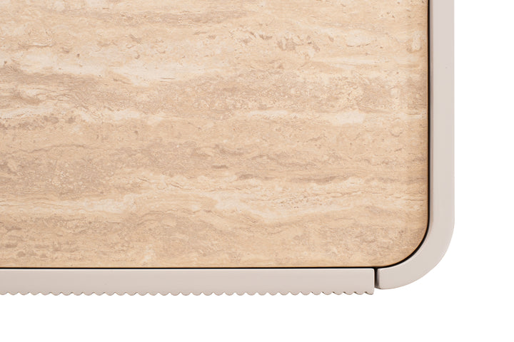 Close-up of a wooden surface with a white border