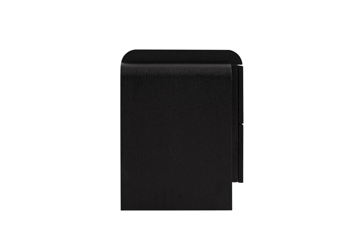 Black rectangular object on a white background