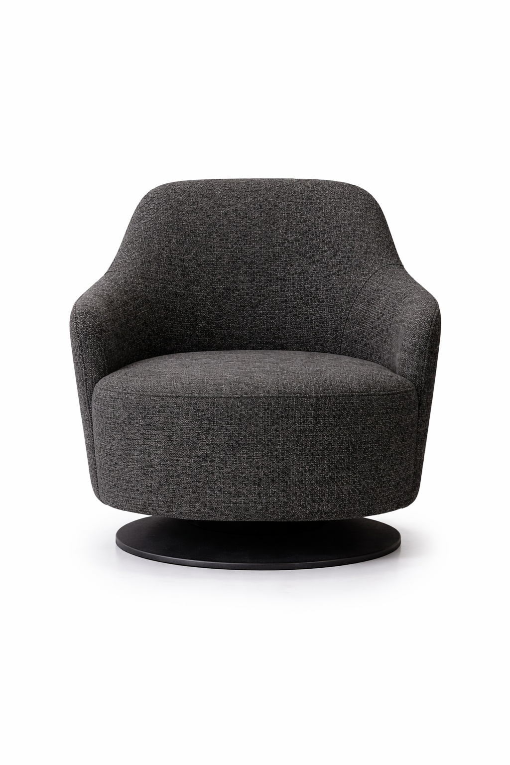 Gray swivel chair on a white background