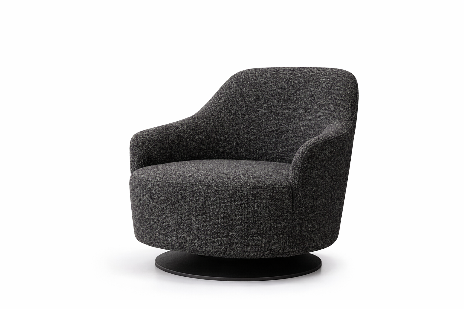 Gray swivel chair on a white background