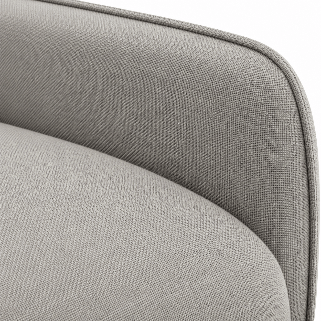 Close-up of a gray fabric surface with a subtle pattern