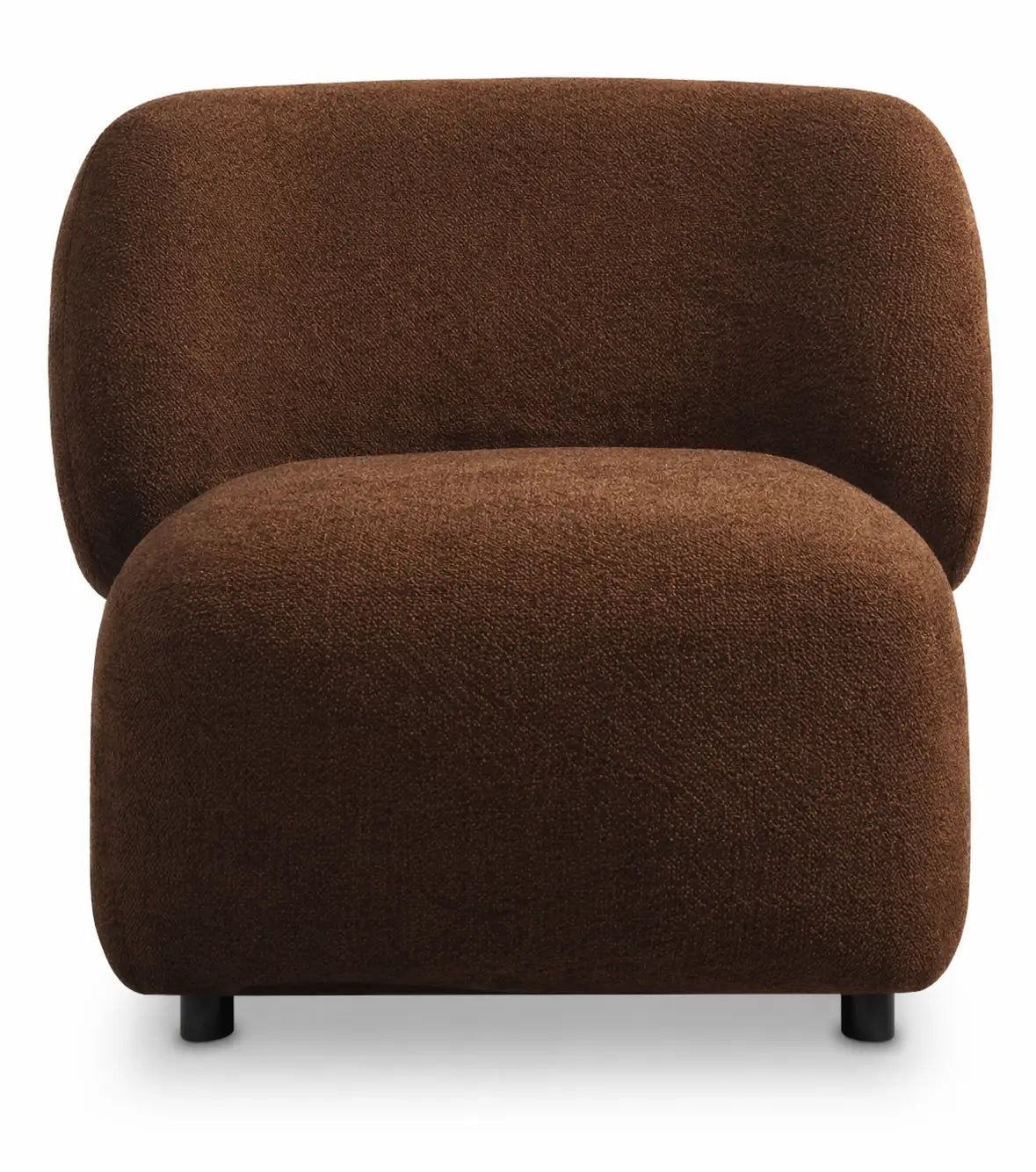 Brown armchair on a white background
