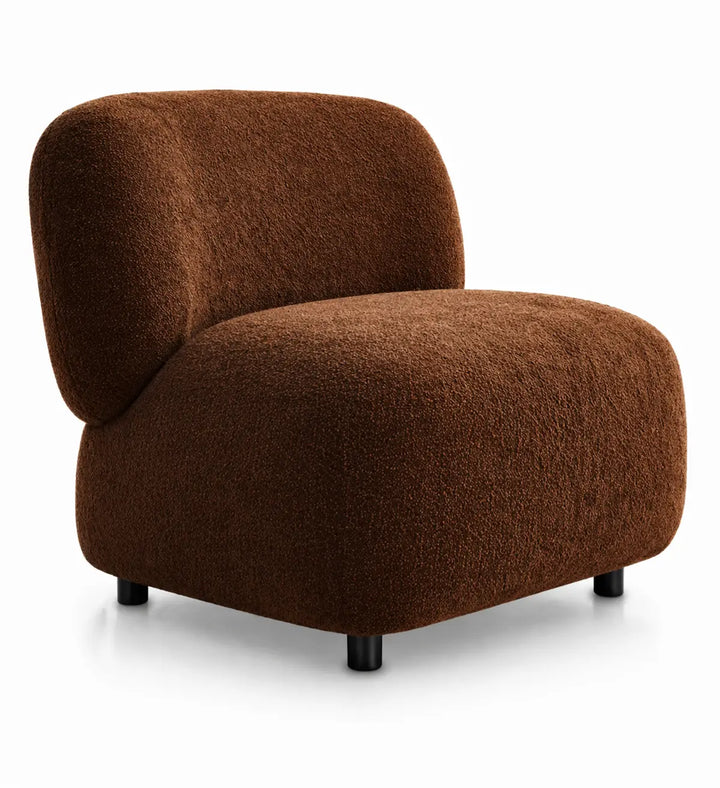 Brown armchair on a white background