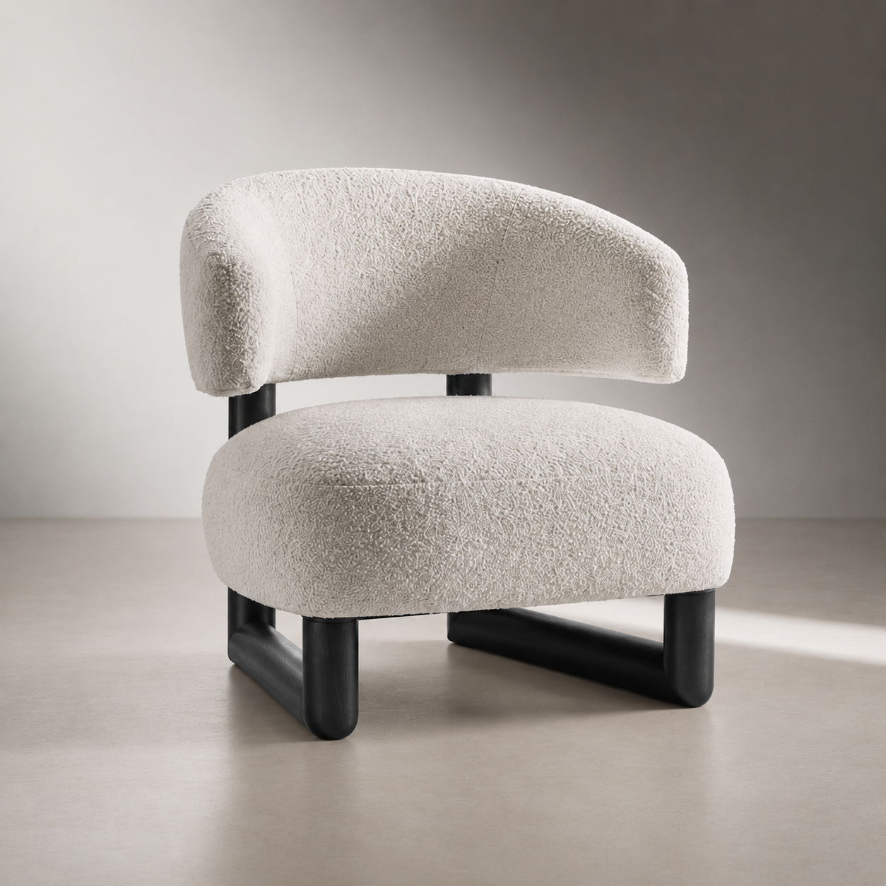 Lark white armchair