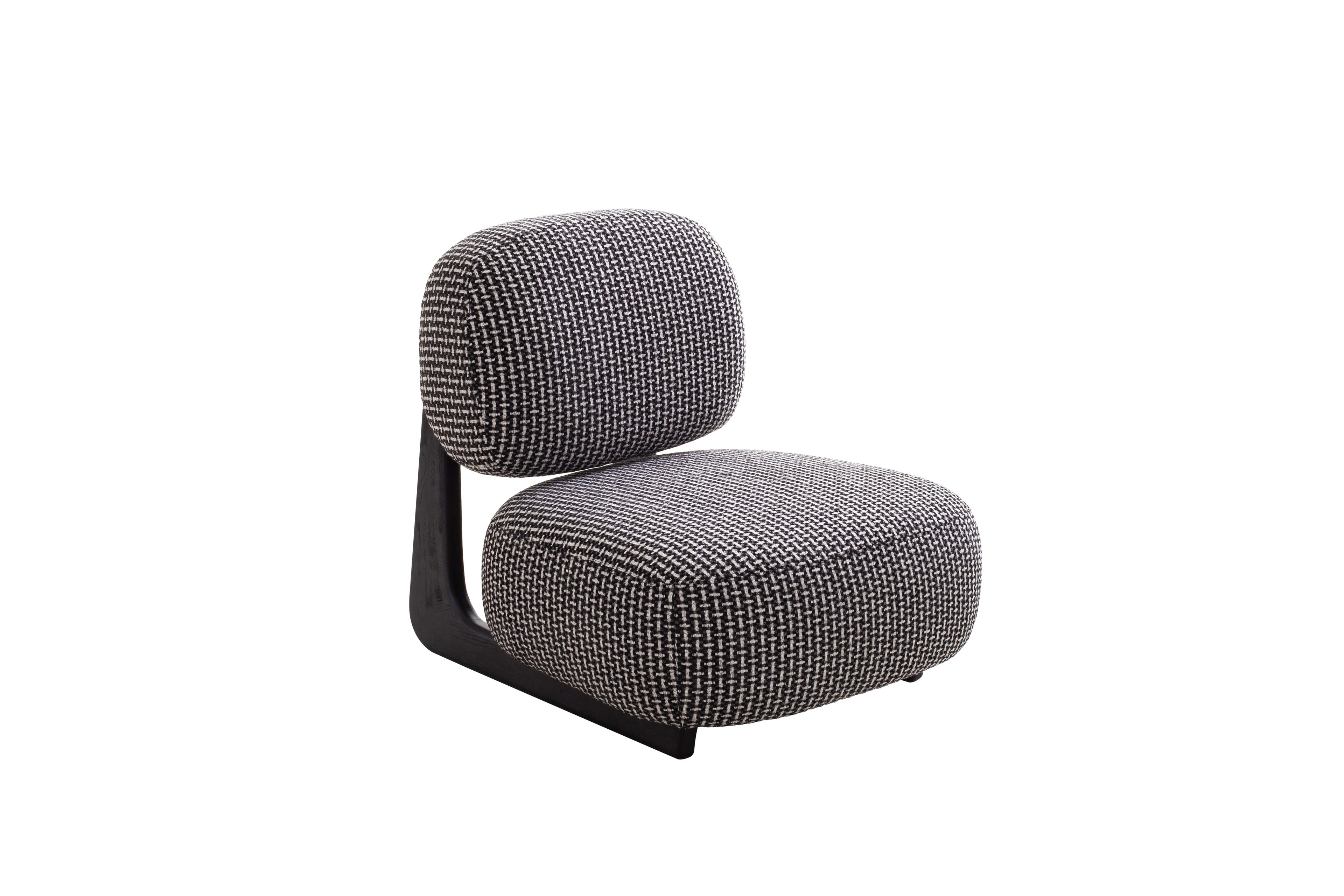 Modern chair with a textured pattern on a white background