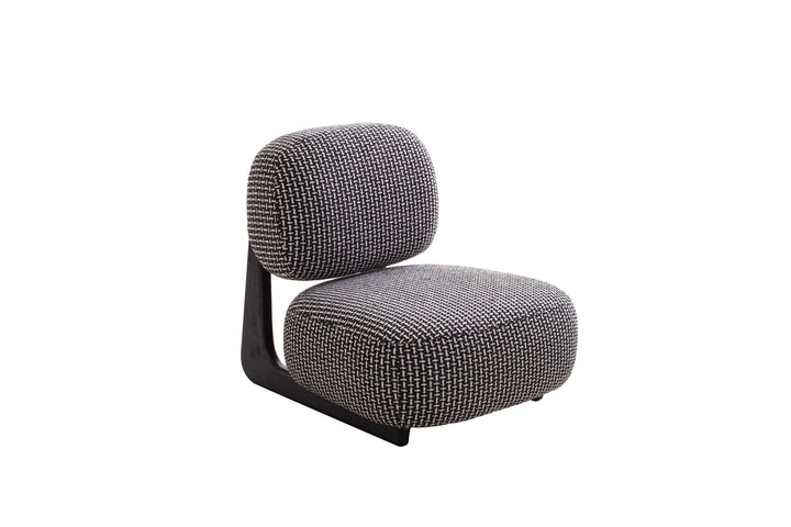 Modern chair with a textured pattern on a white background