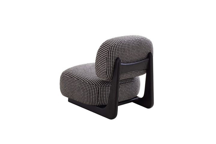 Modern chair with textured cushion on a white background