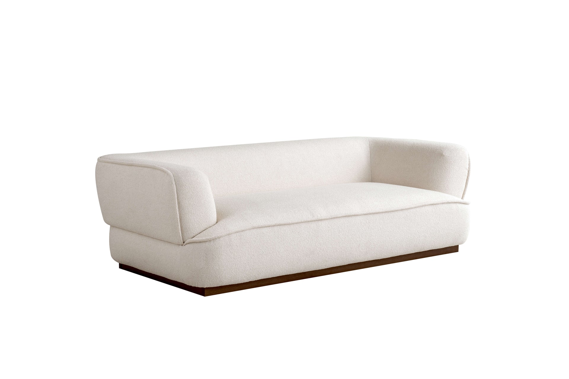 White sofa on a white background