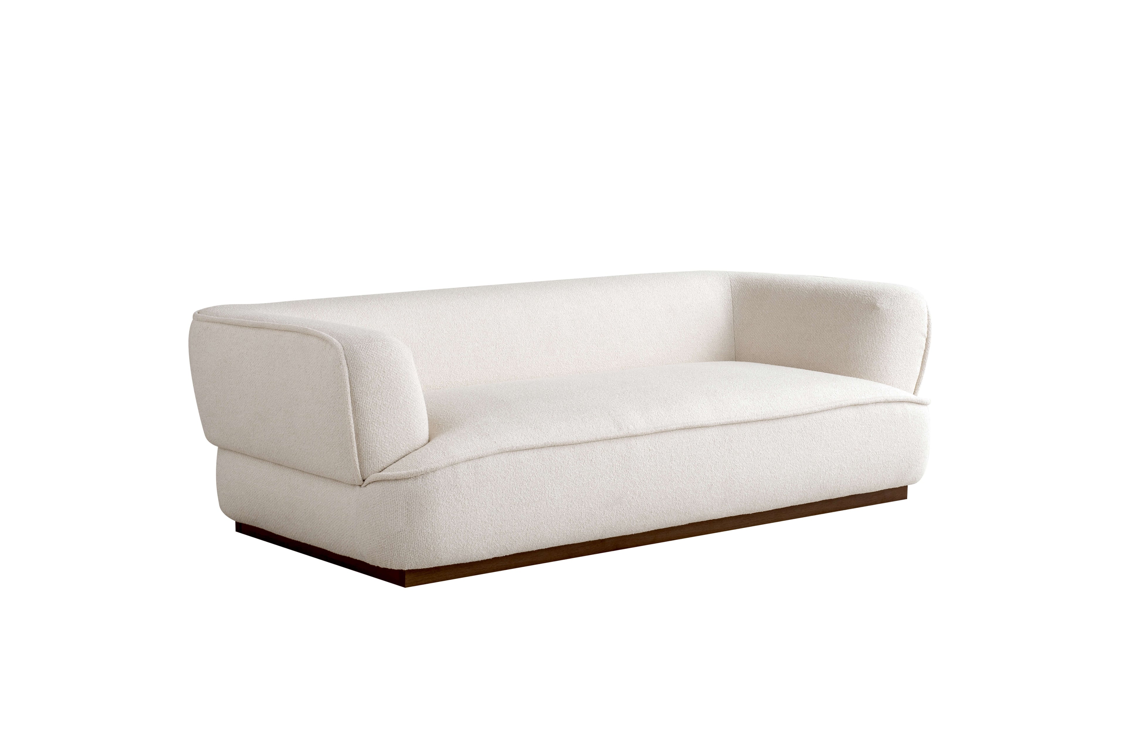 White sofa on a white background