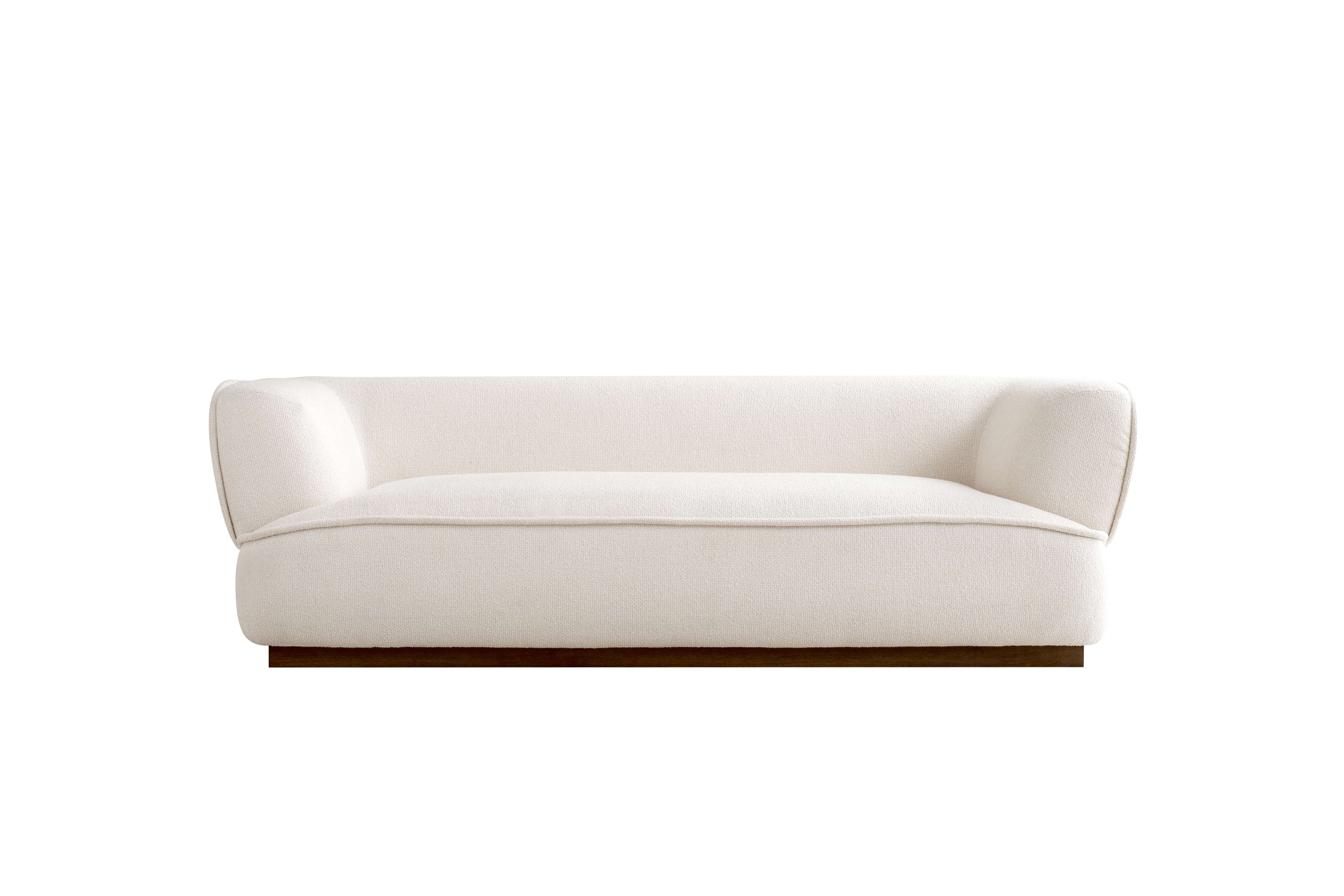 White sofa on a white background