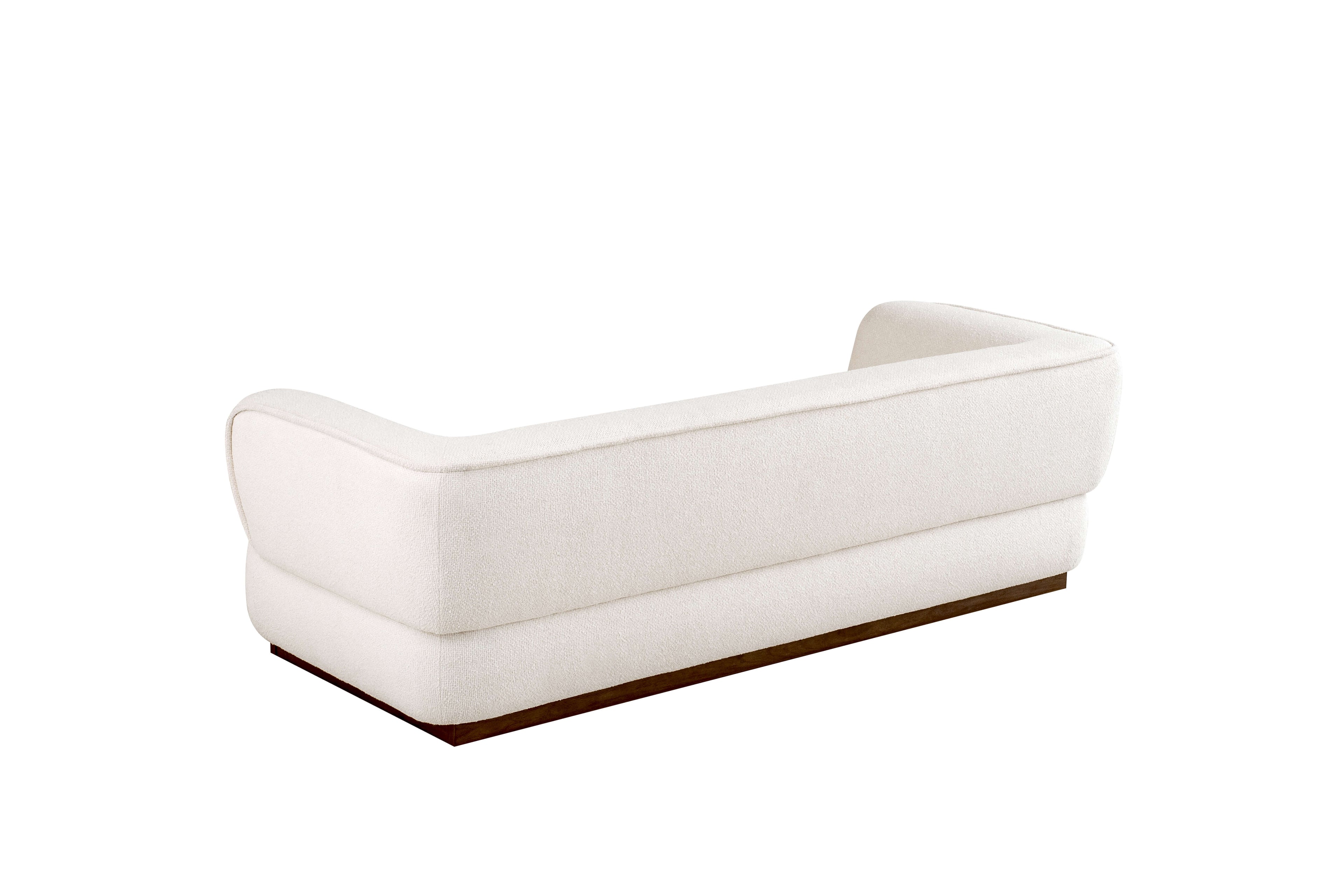 White sofa on a white background